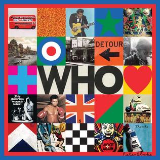 The album cover was designed by pop artist Peter Blake, a 22 squares showing different coloured images placed around three squares forming the word "WHO" in the centre of the album cover.